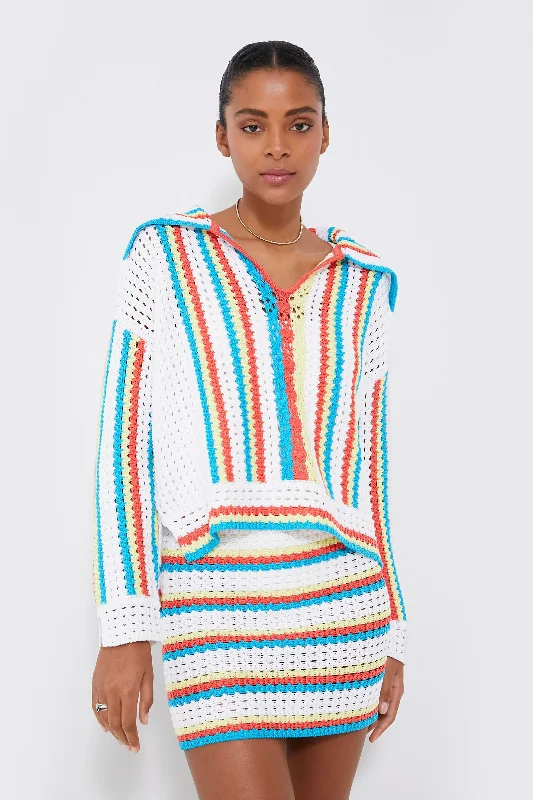 Crochet Vertical Stripe Lola Pullover