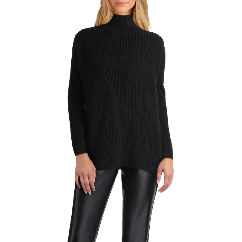 H Halston Womens Mock Neck Comfy Pullover Sweater