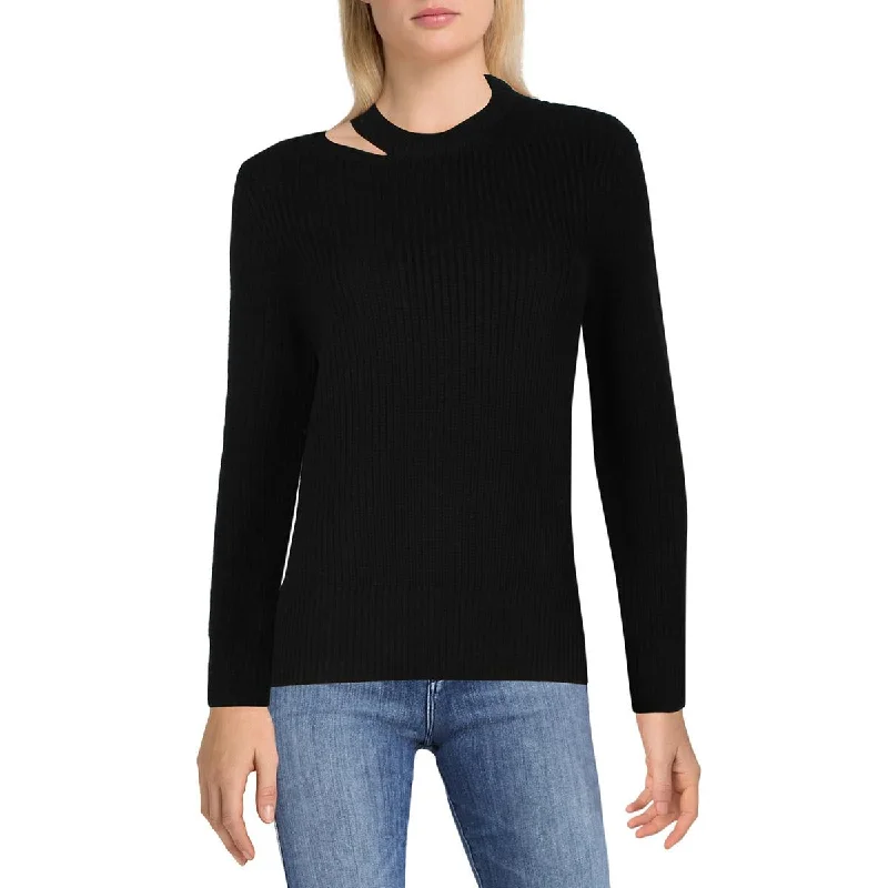 Rag & Bone Womens Merino Wool Cut-Out Pullover Sweater