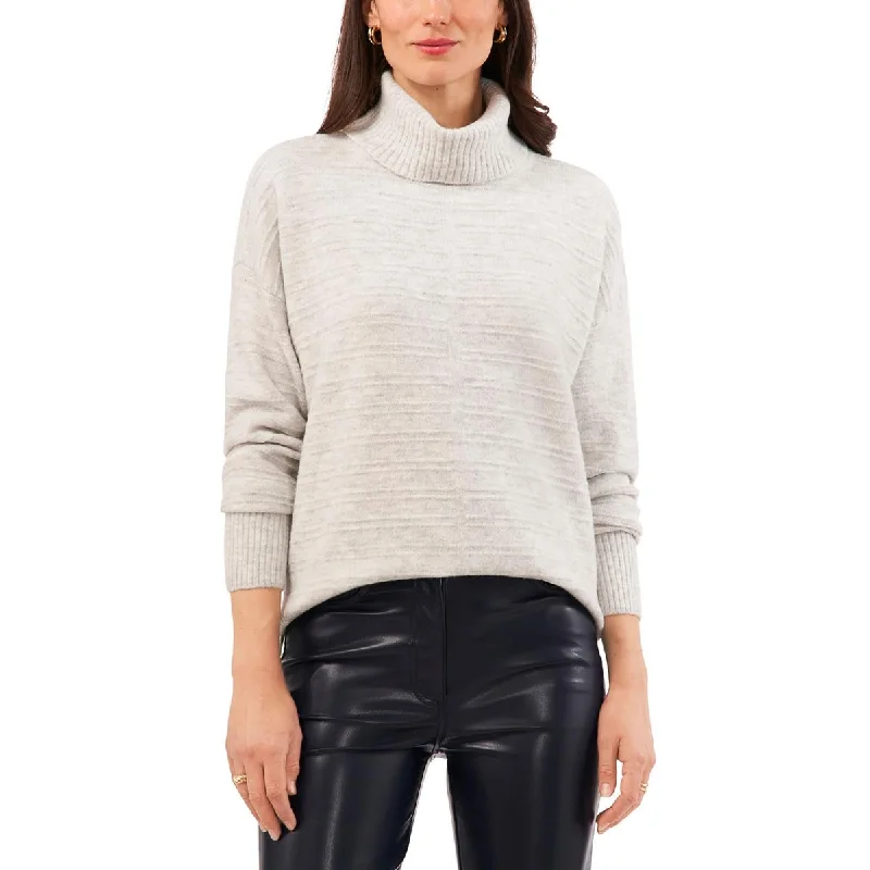 Vince Camuto Womens Heathered Long Sleeve Turtleneck Sweater