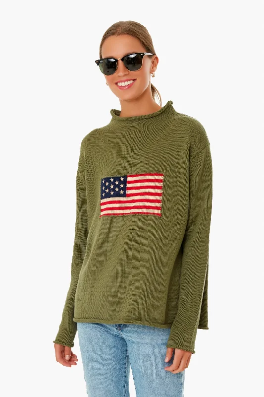 Vintage Green Americana Sweater