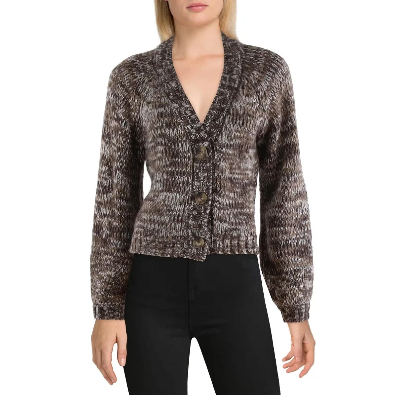 Z Supply Womens Este Marled Bishop Sleeve Cardigan Sweater