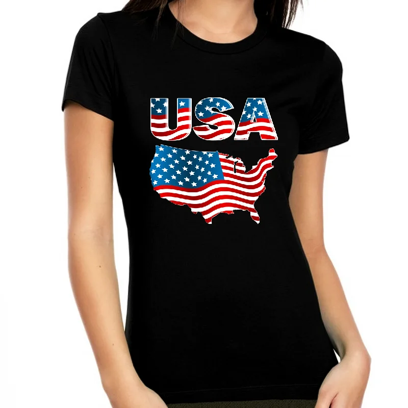 4th of July Shirts for Women USA Shirt American Flag Shirt for Women Patriotic Shirts for Women