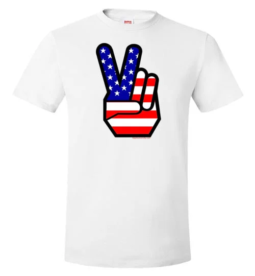 American Peace Hand Sign Value T-Shirt