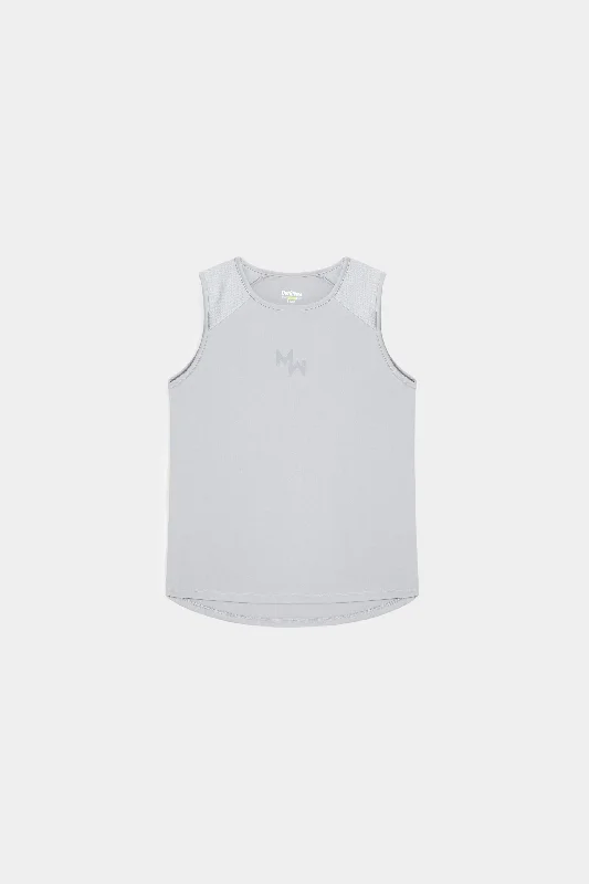 Tank T-shirt with Contrast Fabric