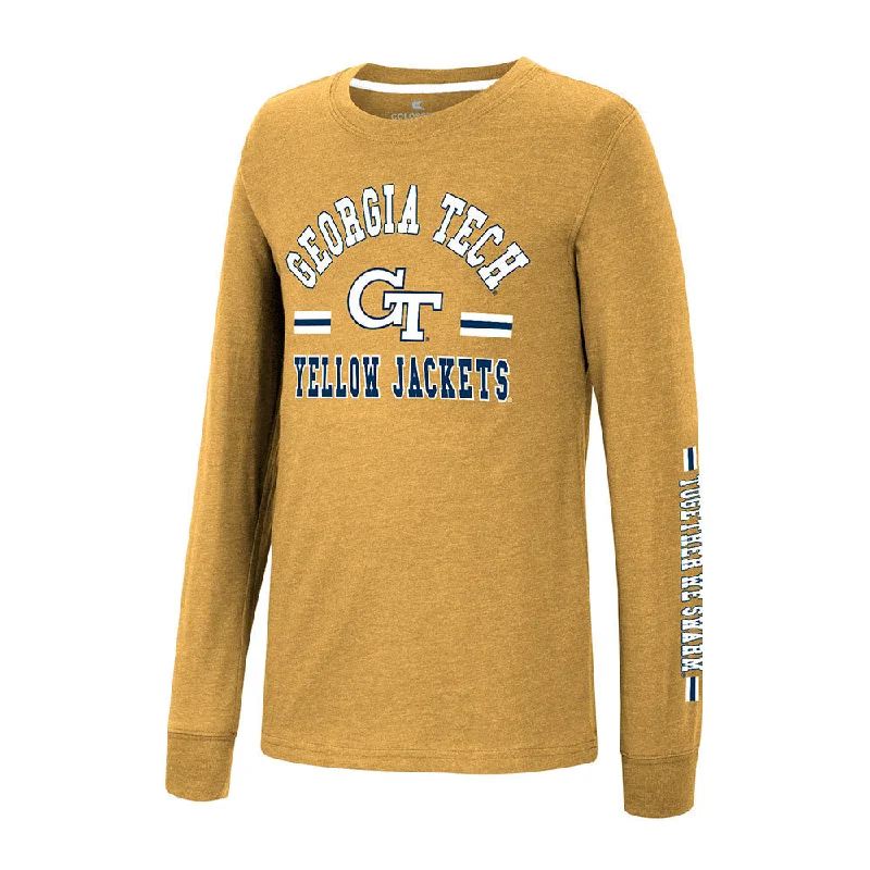 Youth Georgia Tech Yellow Jackets Roof Tops Long Sleeve T-Shirt