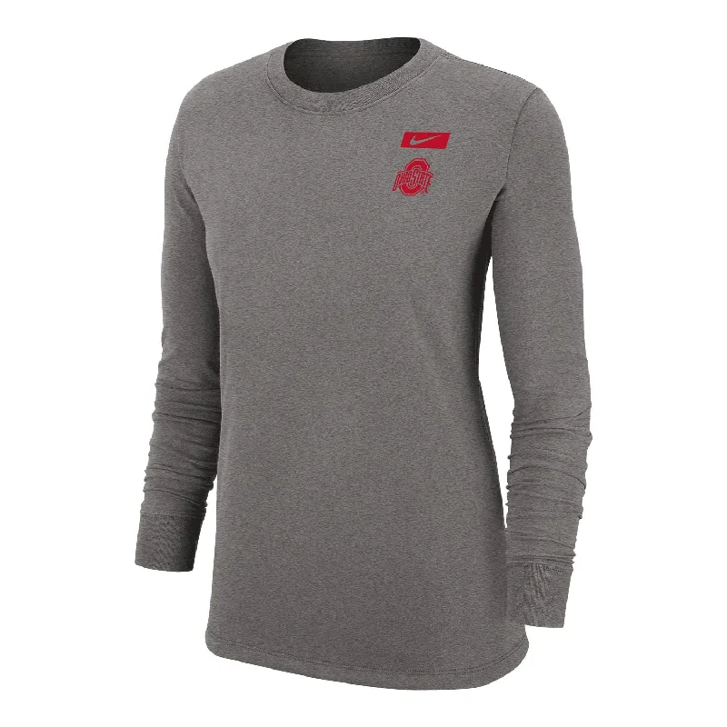 Ladies Ohio State Buckeyes Nike Core Long Sleeve