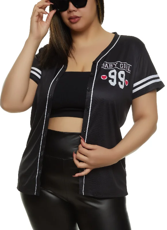 Plus Size Not Your Average Baby Girl Baseball Jersey