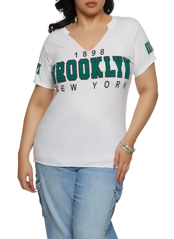 Plus Size 1898 Brooklyn New York Graphic Tee