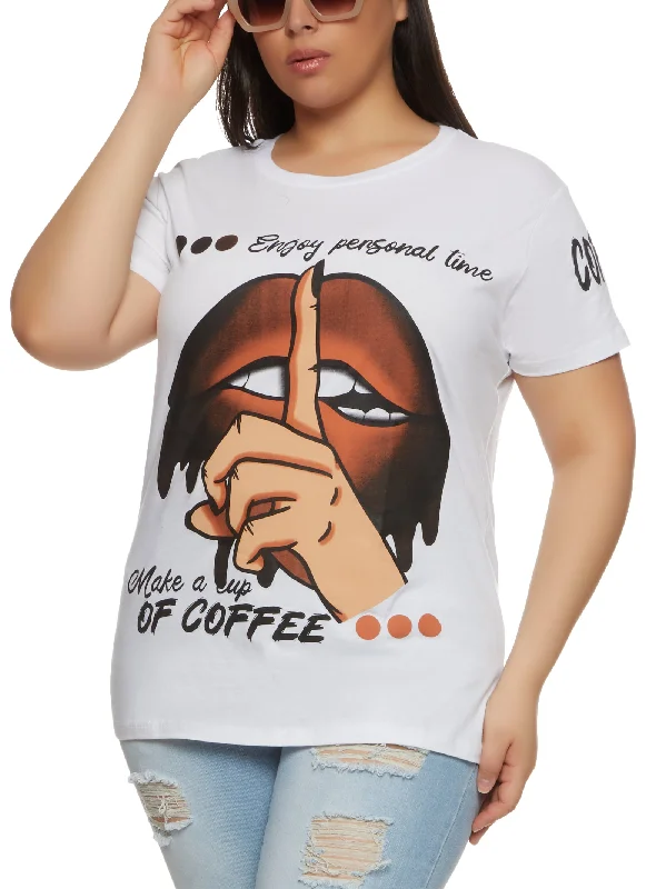 Plus Size Enjoy Personal Time Make A Cup Of Coffee T Shirt