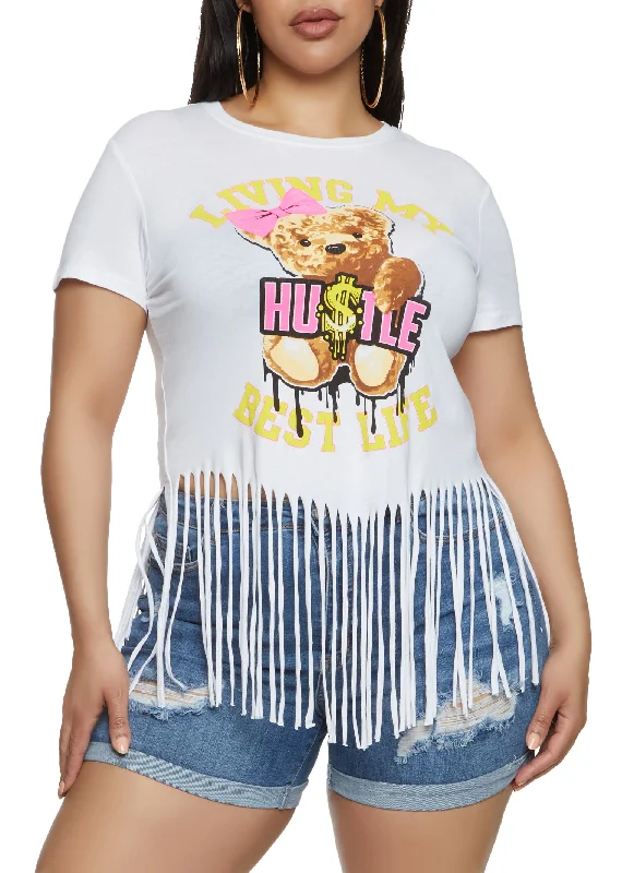 Plus Size Fringe Living My Best Life Graphic Tee