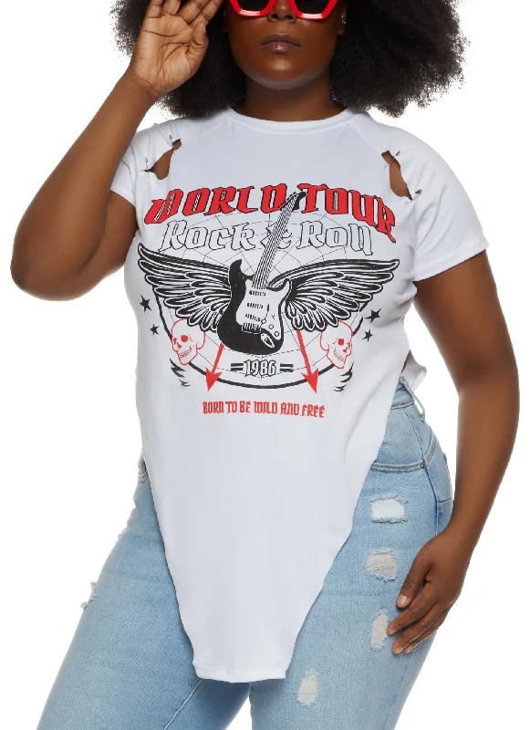 Plus Size Safety Pin World Tour Graphic Tee