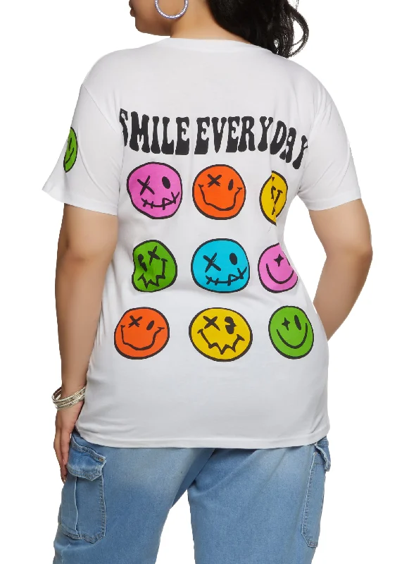 Plus Size Smile Everyday Graphic Tee