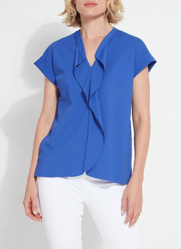 Alessia Pullover Top In Cobalt Pop