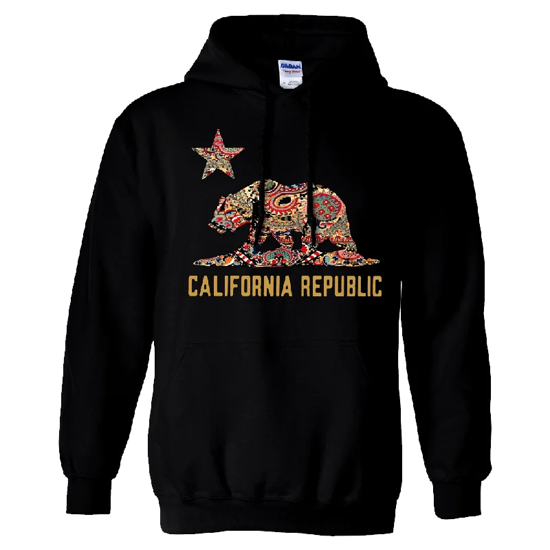 California Republic Paisley Bear Sweatshirt Hoodie