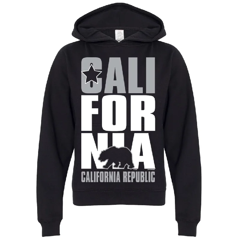 California Republic Silver Premium Youth Sweatshirt Hoodie