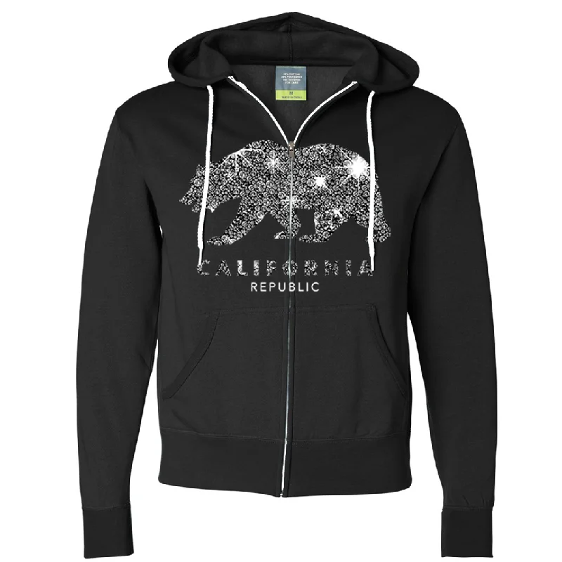 California Republic Sparkle Zip-Up Hoodie