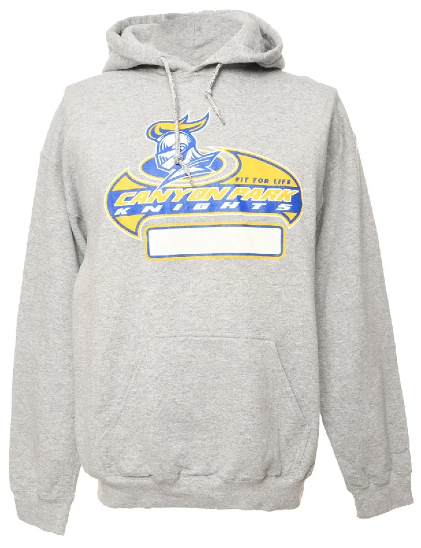 Grey Canyon Park Printed Hoodie - M