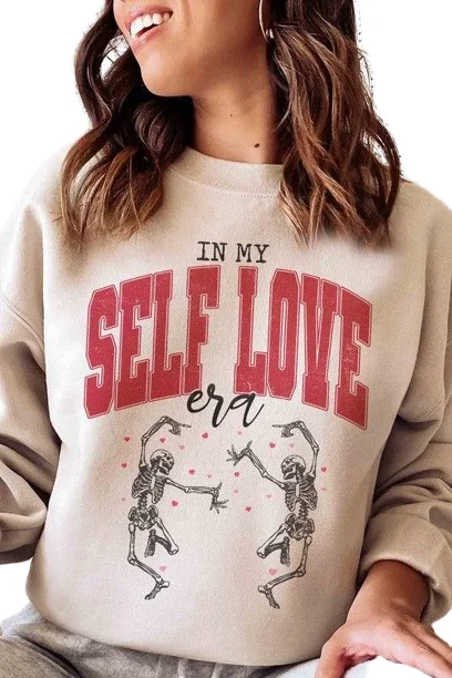 Valentine's Day In My Self Love Era Graphic Sweatshirt