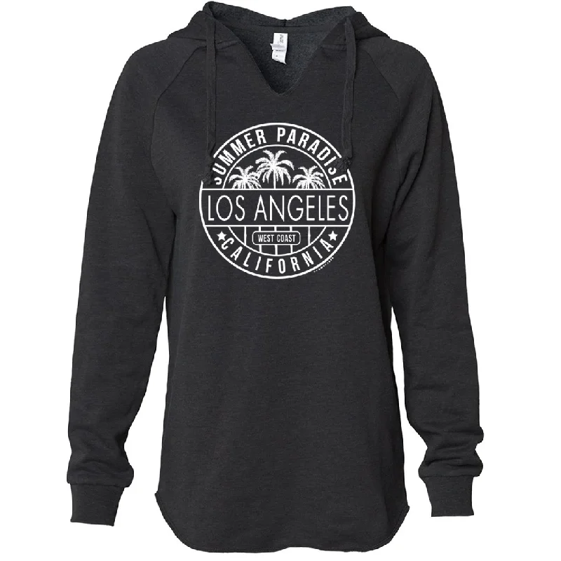 Los Angeles California West Coast Women's Soft Hooded Pullover