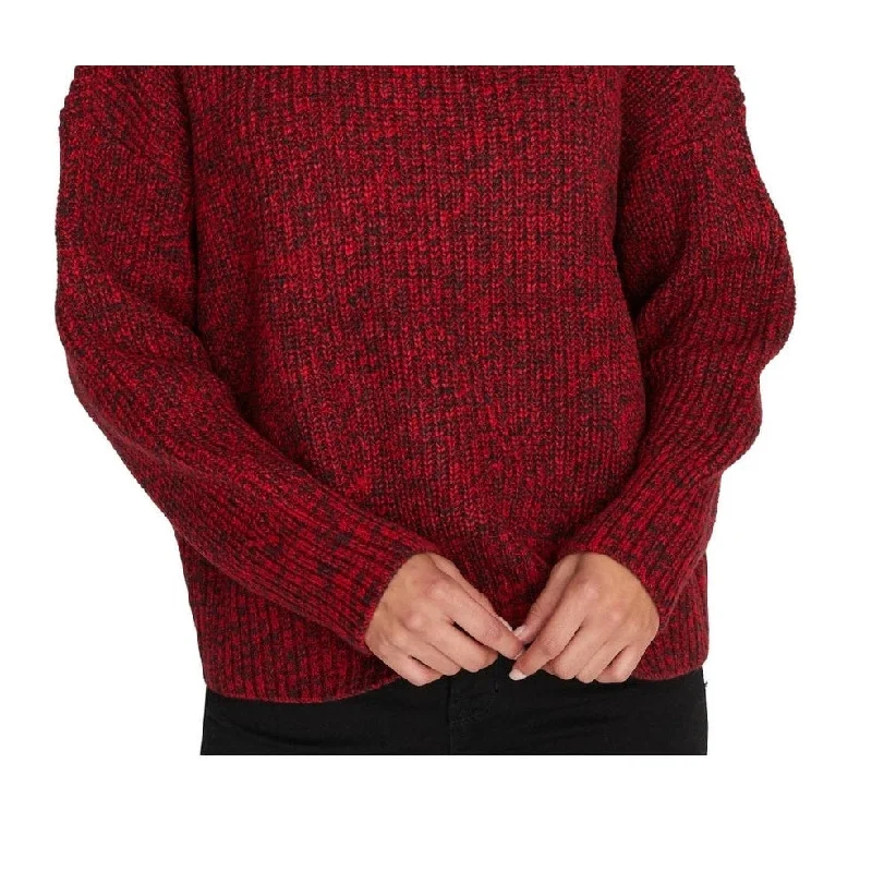 Sanctuary Women's Marled Roll Neck Pullover Sweater Red Size X-Small