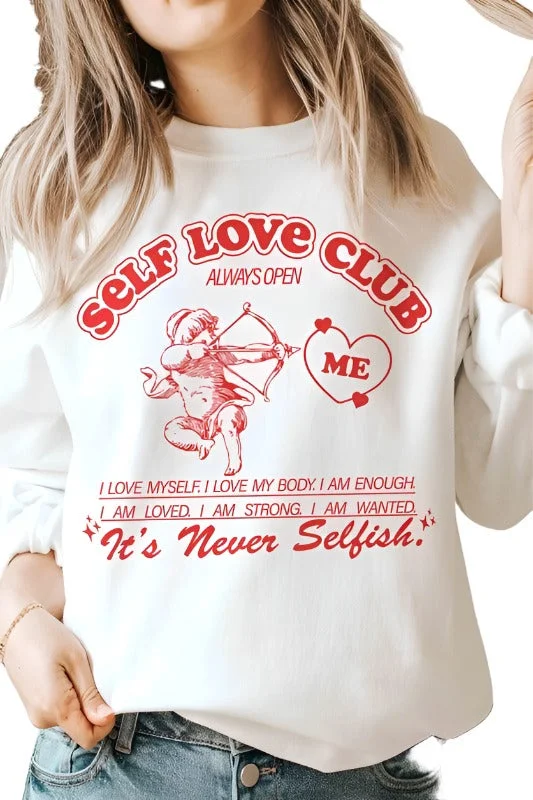 Valentine's Day Self Love Club Graphic Sweatshirt