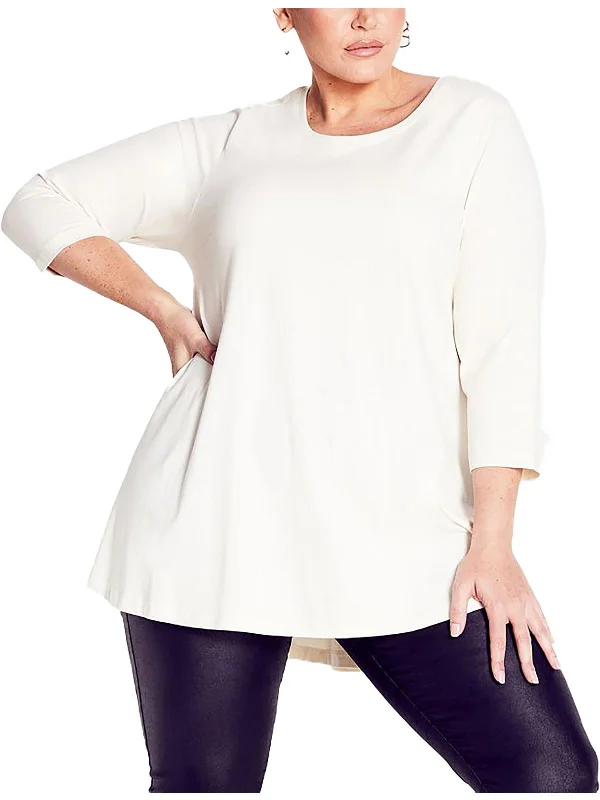 Womens Crewneck Tunic Pullover Top