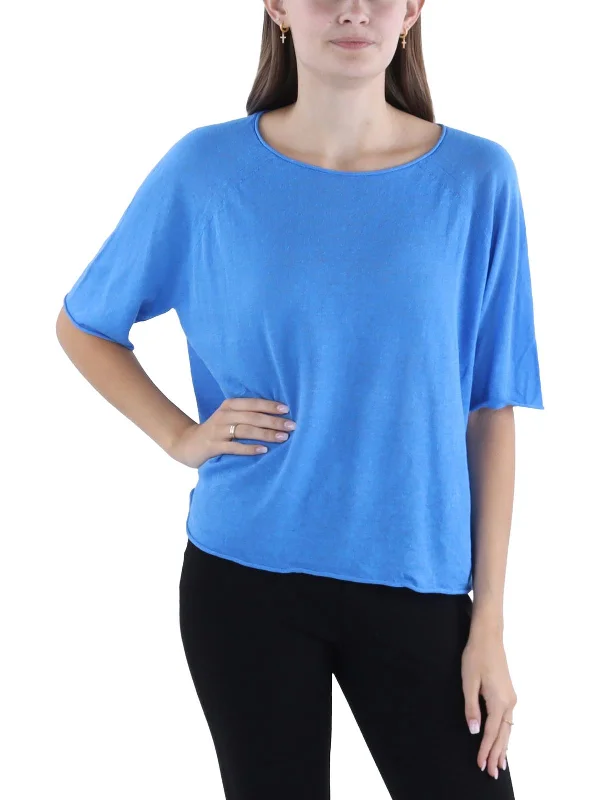 Womens Linen Short Pullover Top