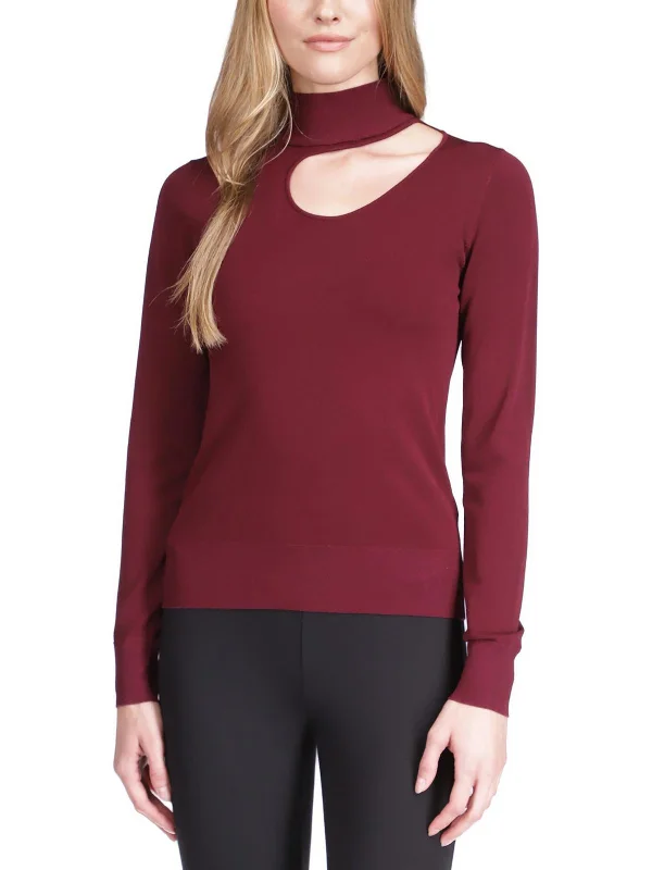 Womens Mock Neck Long Sleeve Pullover Top