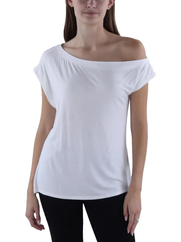 Womens Off The Shoulder Shirt Pullover Top