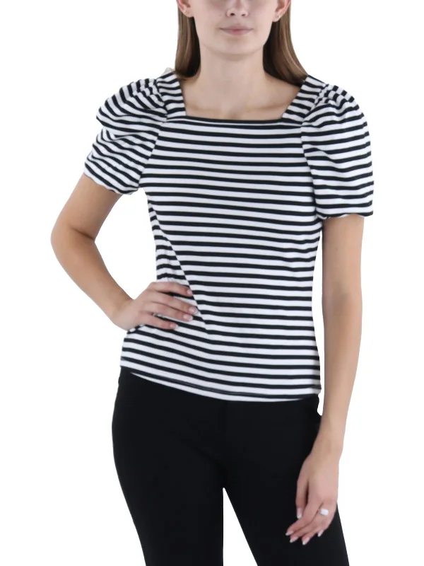 Womens Striped Wear To Work Pullover Top