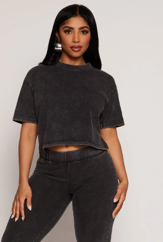 Acid Wash Crop Top