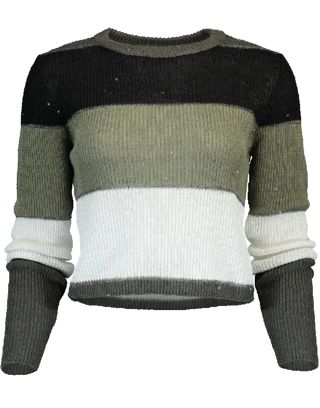 Cropped Stripe Pullover