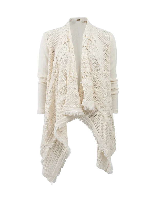 Draped Crochet Cardigan