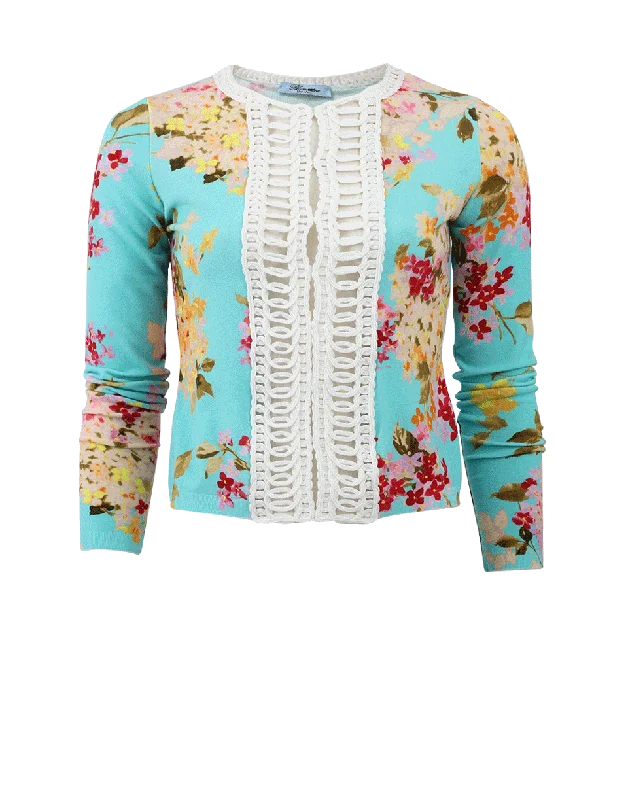 Lattice Floral Cardigan