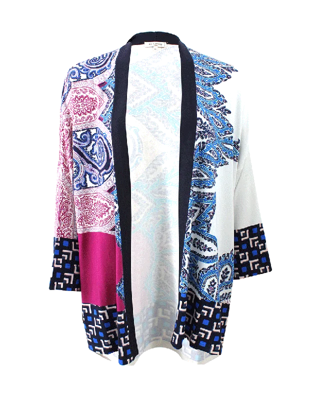 Printed Open Cardigan