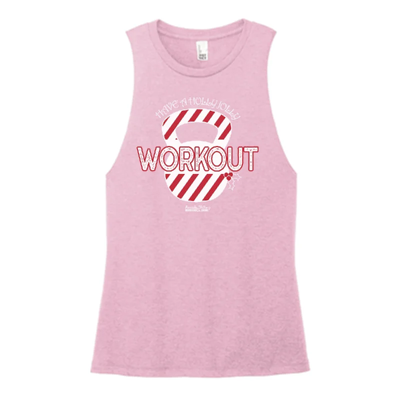 Holly Jolly Workout Color Muscle Tank