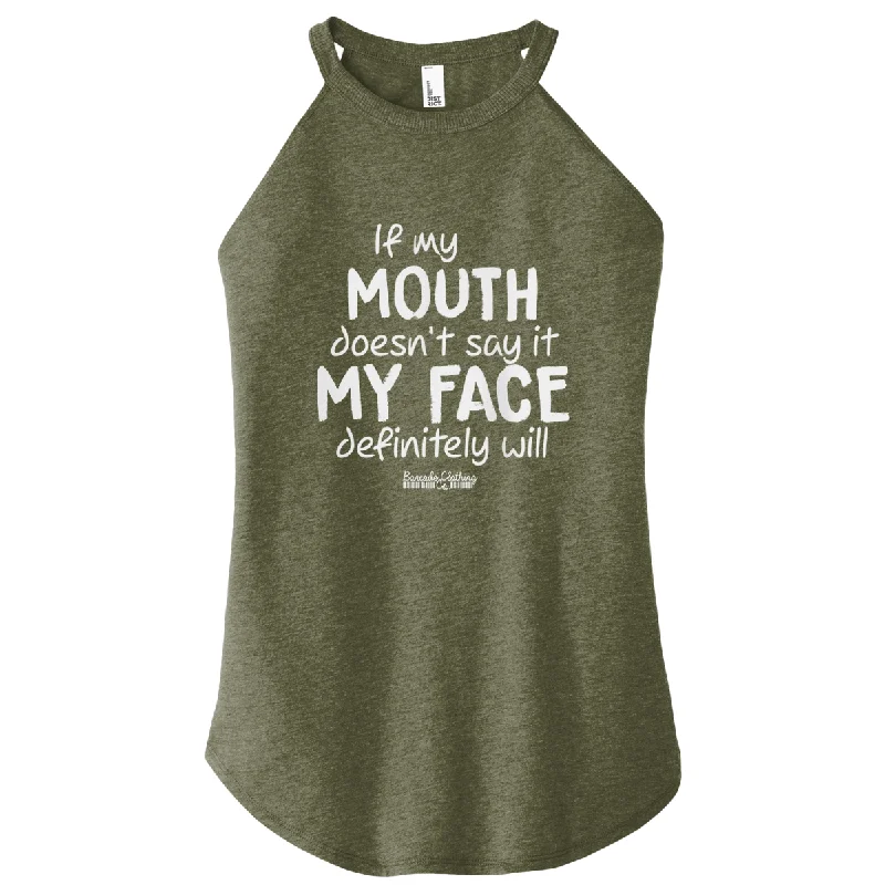 If My Mouth Color Rocker Tank