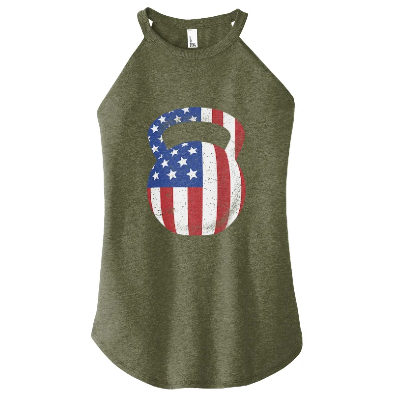 Kettlebell Flag Color Rocker Tank