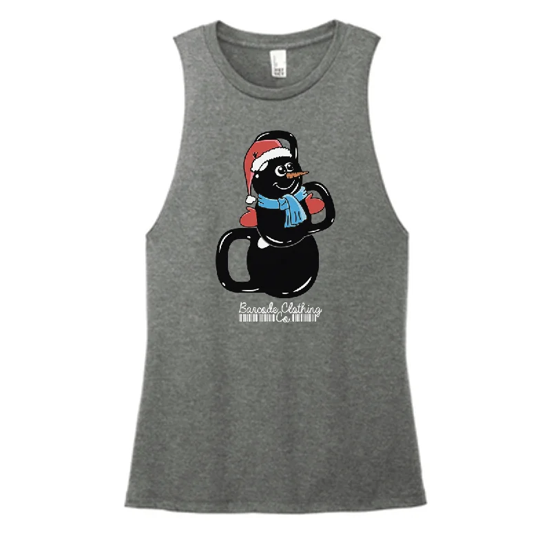 Kettlebell Snowman Color Muscle Tank