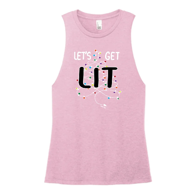 Let's Get Lit Color Muscle Tank