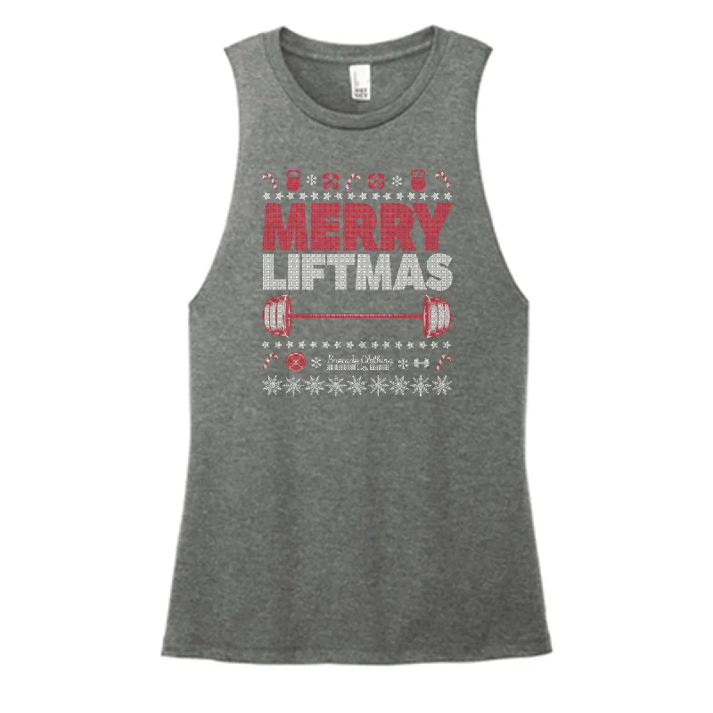 Merry Liftmas Sweater Color Muscle Tank