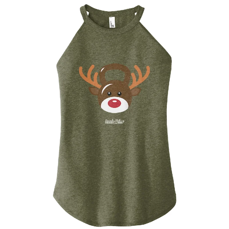 Reindeer Kettlebell Color Rocker Tank