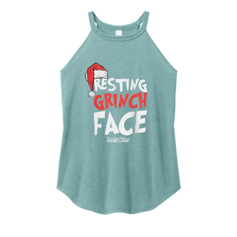 Resting Grinch Face Color Rocker Tank