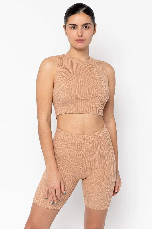 RFK50 - Ultra Heavy Knit Ribbed Crop Top