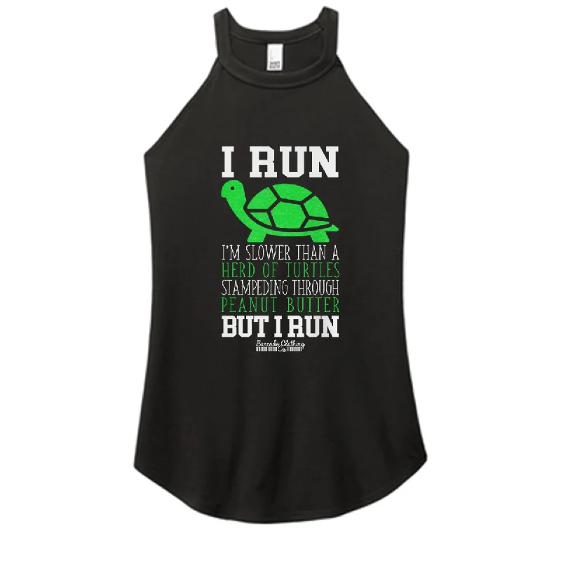 Run Slower Turtles Color Rocker Tank