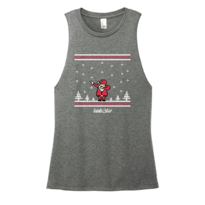 Santa Dab Sweater Color Muscle Tank