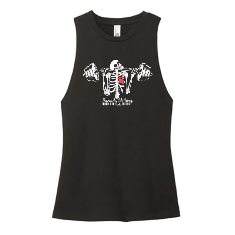 Skeleton Kettlebell Heart Color Muscle Tank