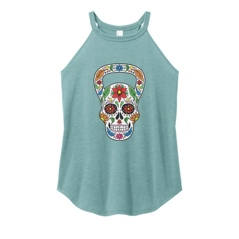 Sugar Skull Color Rocker Tank