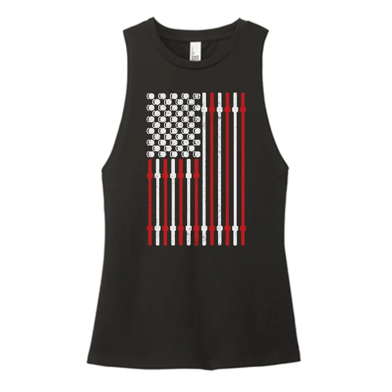 USA Barbell Flag Color Muscle Tank